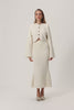 Cessole knitted midi skirt in off white.