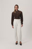 Brixen cropped suede jacket in dark brown with a boxy fit. 
