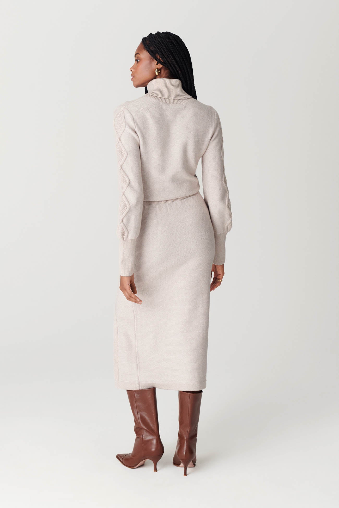 Beige 2025 wool dress