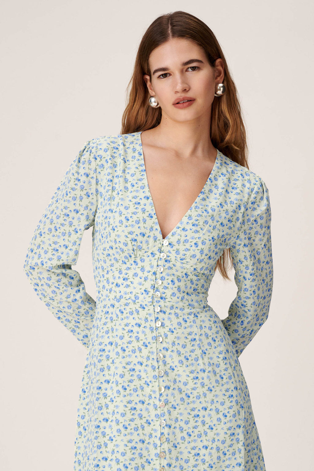 Paris dress in blue floral – Shop dress – adoore.se